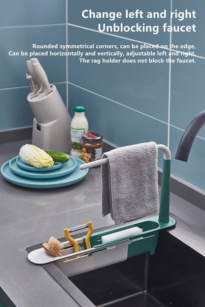 Telescopic Sink Rack – Adjustable Dish Drying & Kitchen Organizer