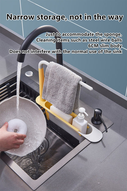 Telescopic Sink Rack – Adjustable Dish Drying & Kitchen Organizer
