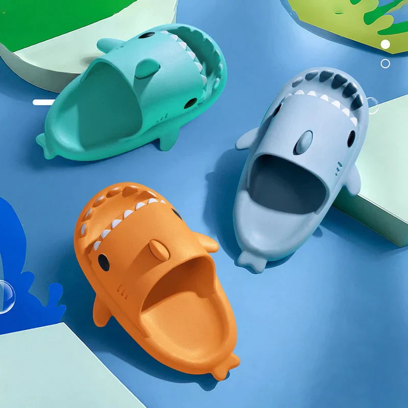 Shark Slides – Comfortable Kids & Adults Summer Beach Slippers